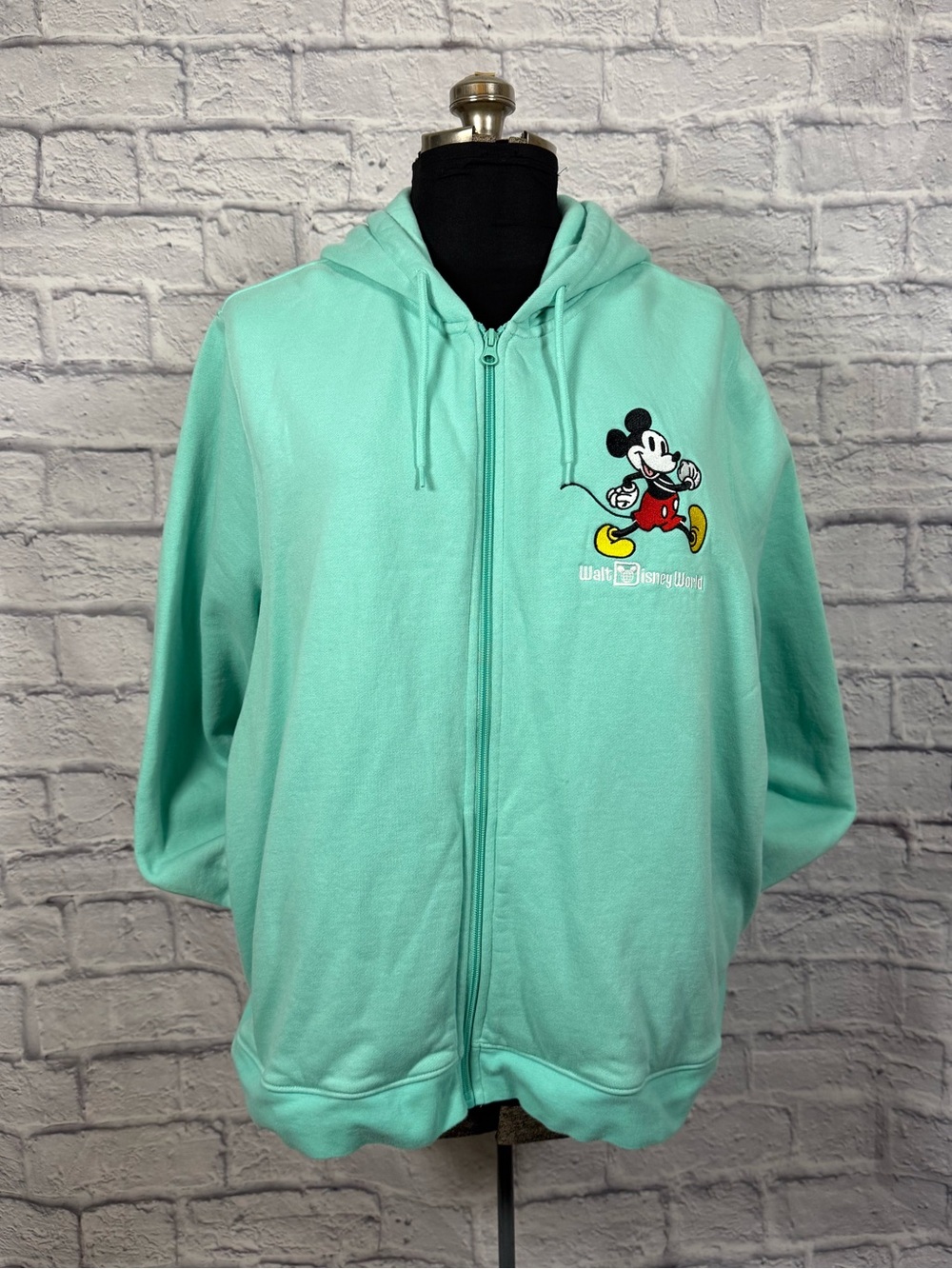 Disney Parks Mint Zip Up Hoodie 3X